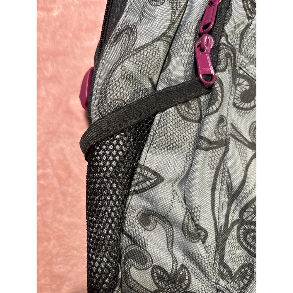 Dakine Backpack 25L Juliet Paisley Gray Black Purple Campus Bag. Lap Top Slot